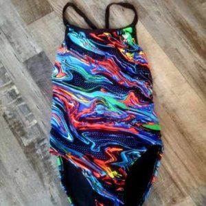 TYR multi colored women's swim suit.
